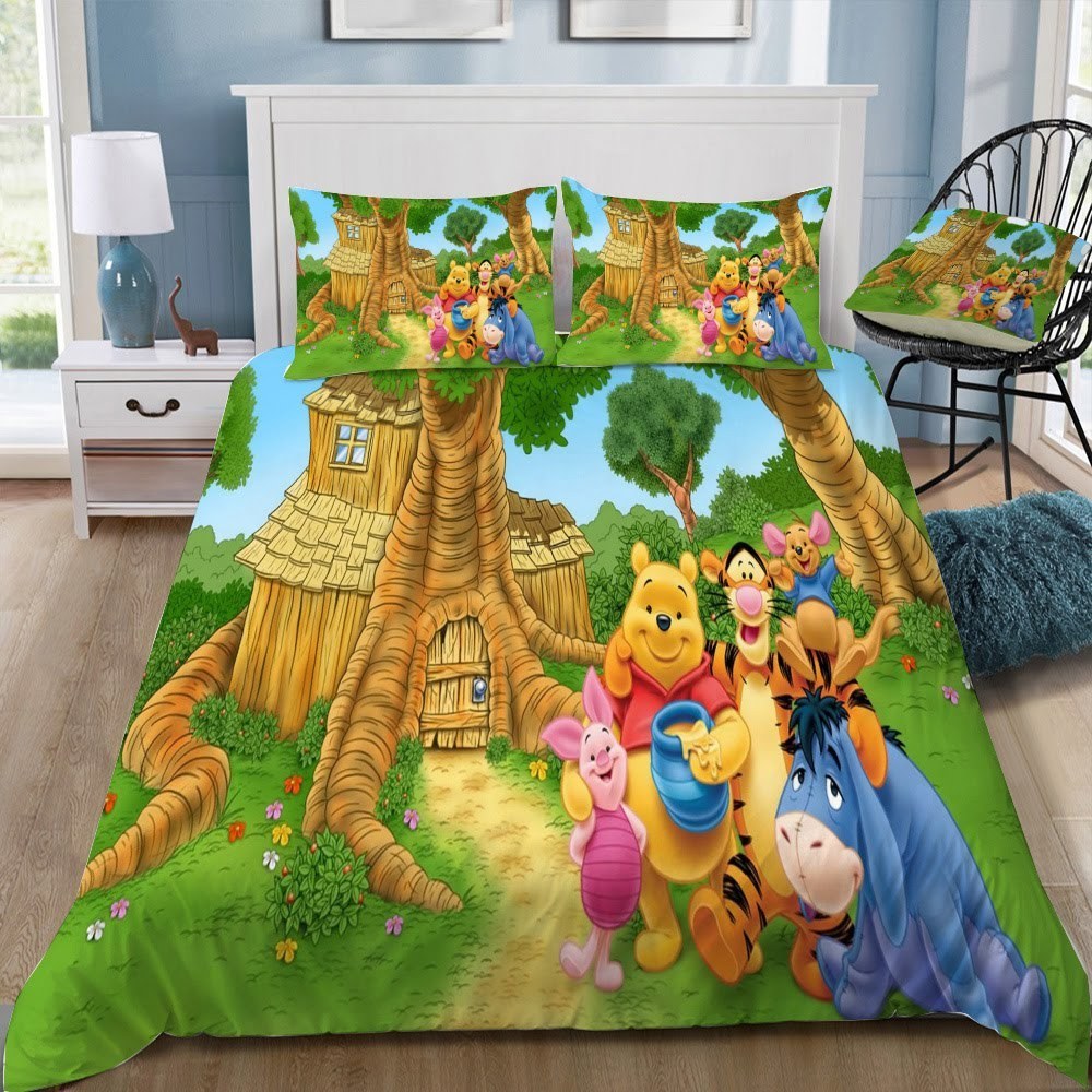 Disney Winnie The Pooh 3D Customized Duvet Cover Bedding Set