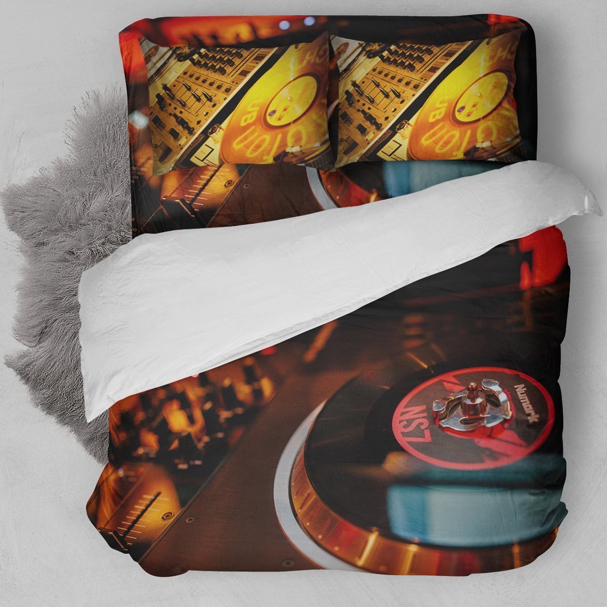 Dj Desk Artwork C Duvet Cover Bedding Set