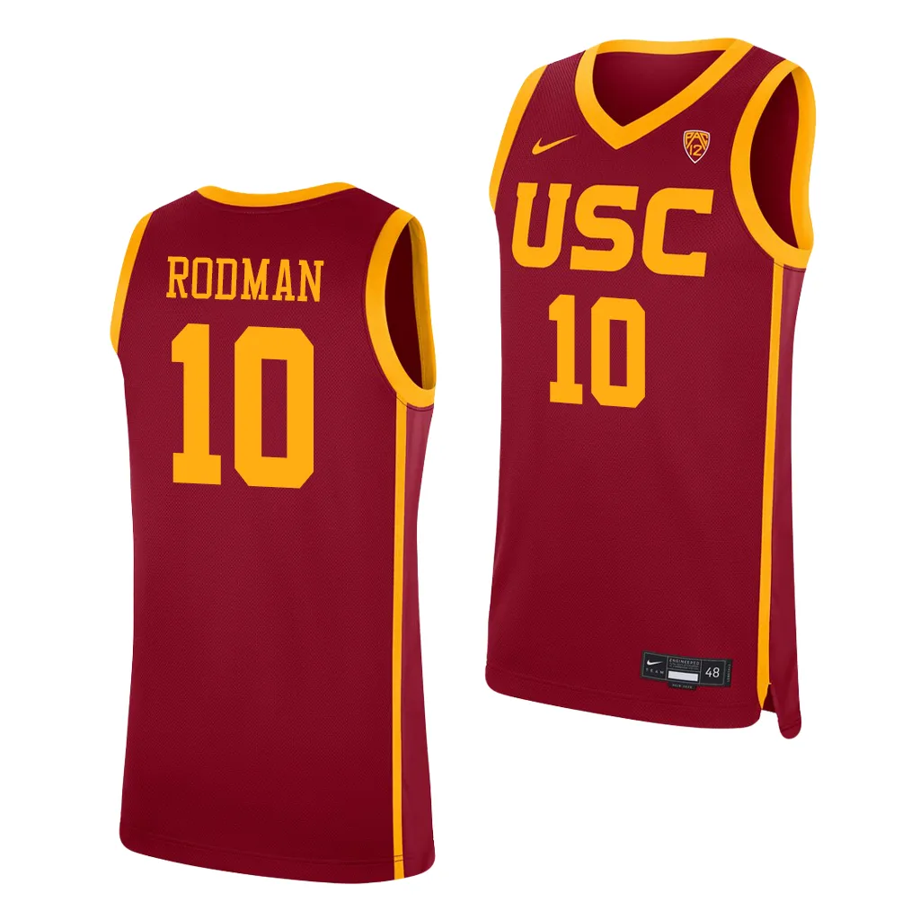 DJ Rodman #10 USC Trojans College Jersey Cardinal