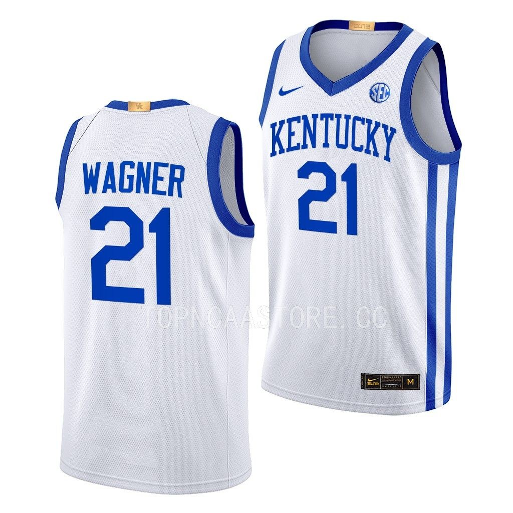 DJ Wagner Kentucky Wildcats #21 White Home Jersey 2023 Classc