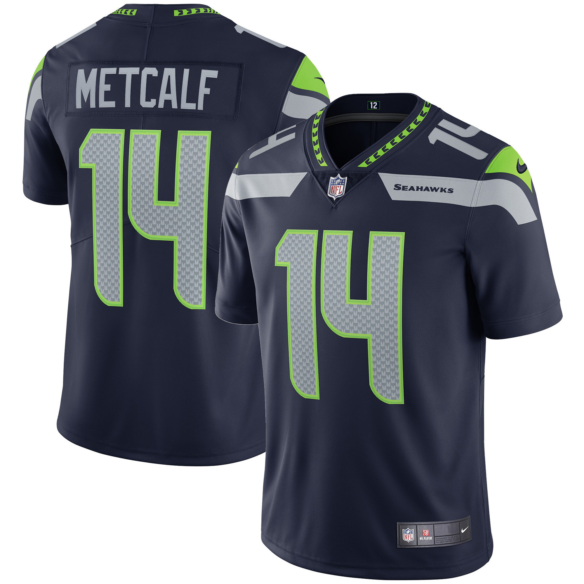 DK Metcalf Men's Seattle Seahawks Vapor Royal Jersey - All Stitched 