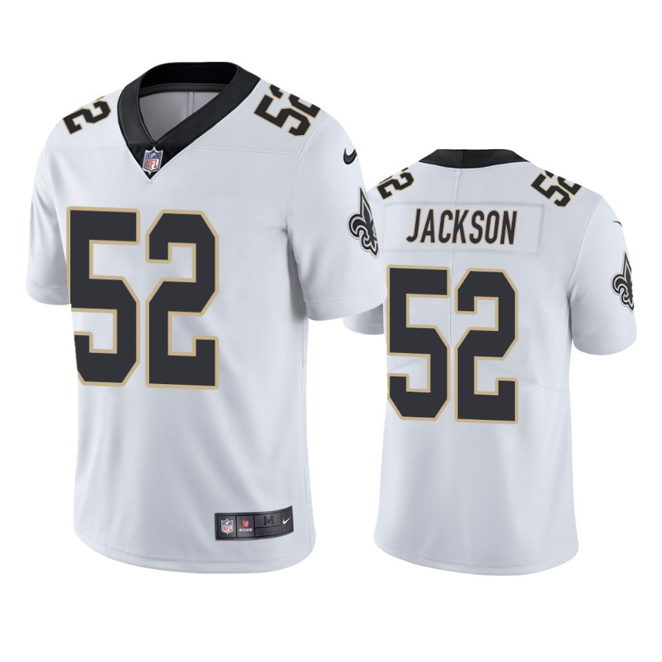 D’Marco Jackson 52 New Orleans Saints White Vapor Limited Stitched Jersey