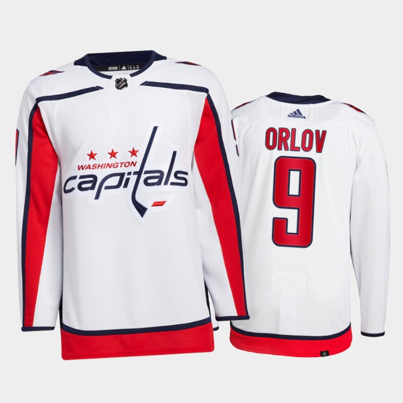 Dmitry Orlov Washington Capitals Primegreen Pro Jersey 2021-22 White #9 Away Uniform