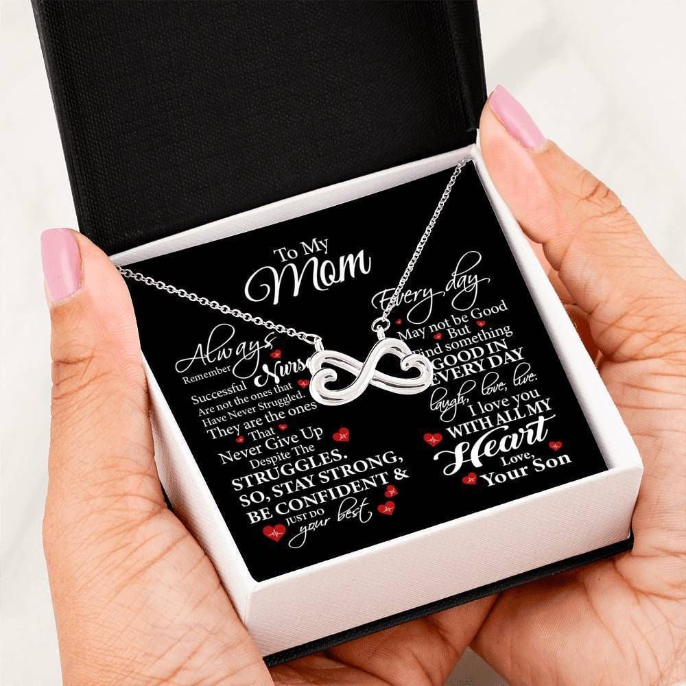 Do Your Best My Mom Infinity Heart Necklace For Mom