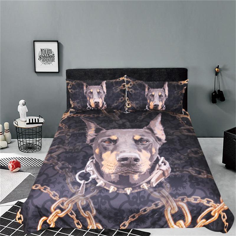 Doberman 3D Customized Duvet Cover Bedding Set
