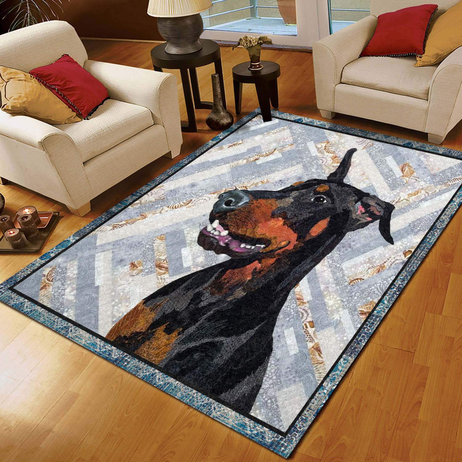 Doberman Dog Limited Edition Rectangle Rug