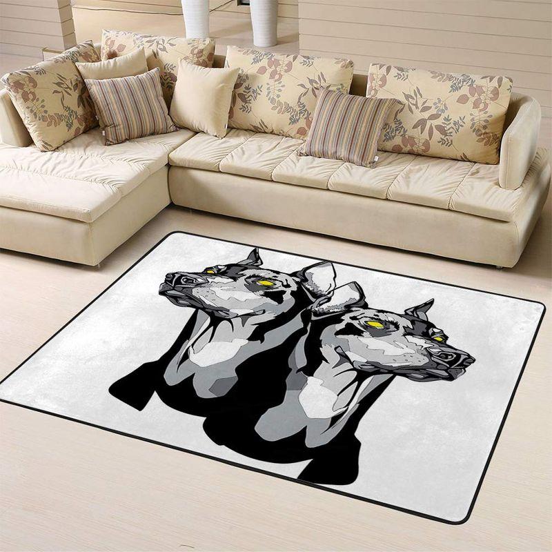 Doberman Portrait Limited Edition Rectangle Rug