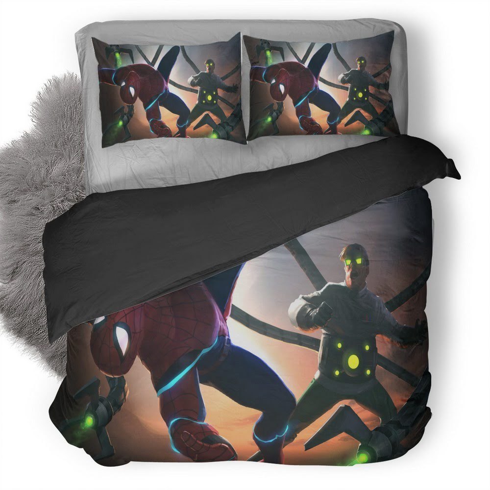 Doctor Octopus Vs Spider-Man Contest Of Champions 3D Customized Duvet Cover Bedding Set