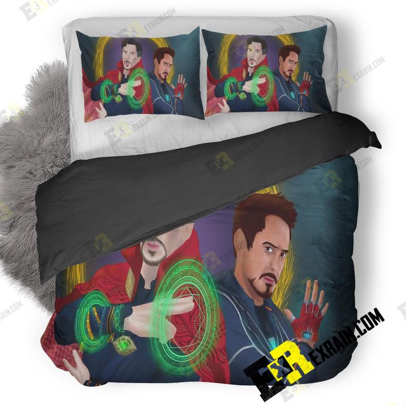 Doctor Strange And Iron Man In Avengers Infinity War Artwork 66 3D Customized Duvet Cover Bedding Set