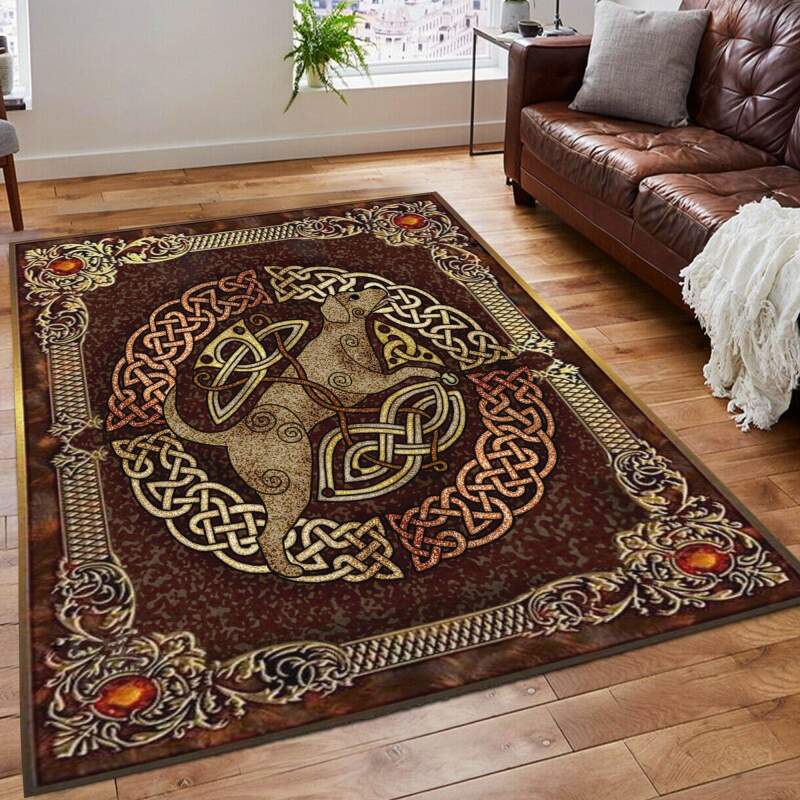 Dog And Celtic Amazing Limited Edition Rectangle Rug