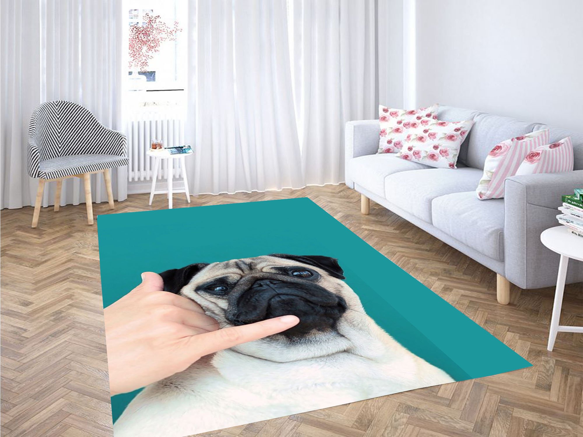 Dog Calling Carpet Rectangle Rug