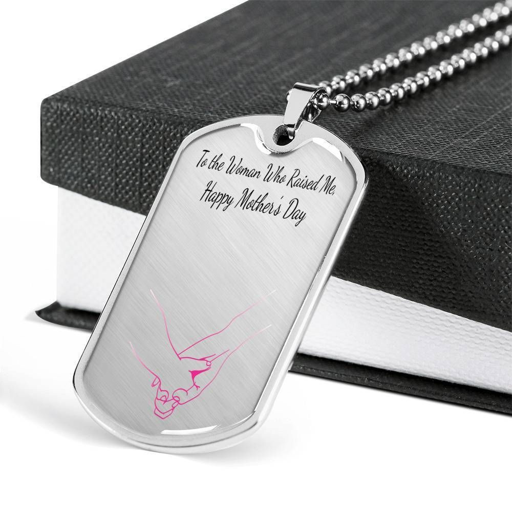 Dog Tag Necklace Mother’s Day For Mom Who Raised Me