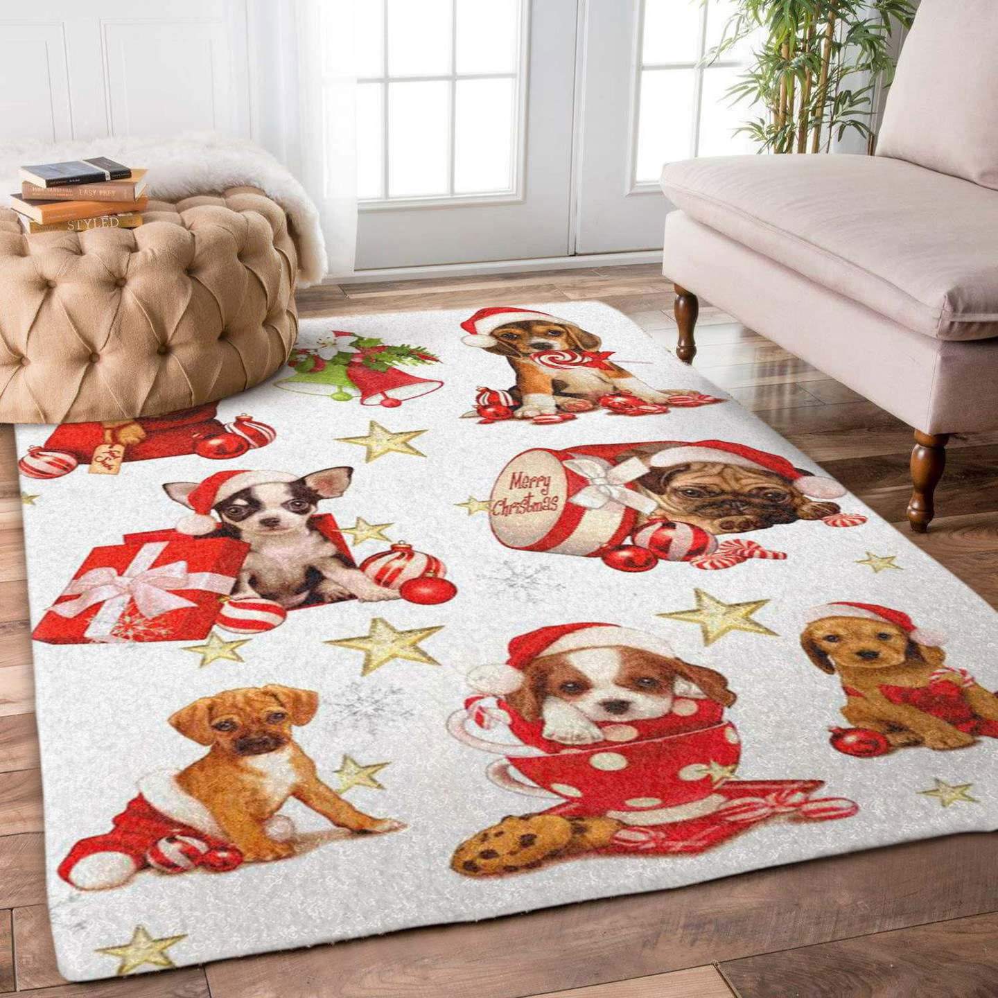 Dogs Christmas Limited Edition Rectangle Rug