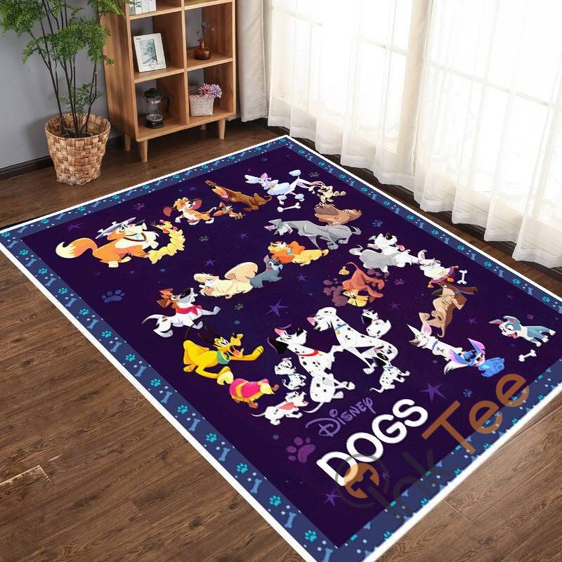 Dogs Disney Character Cartoon Movie Living Room Bedroom Gift For Lovers Rectangle Rug