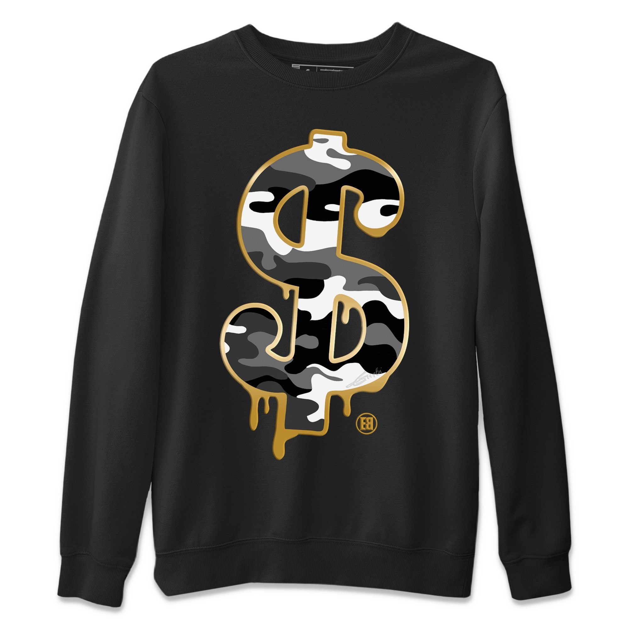 Dollar Camo Unisex Sweater – Air Jordan 12 Royalty, Sneakers Matching Sweater