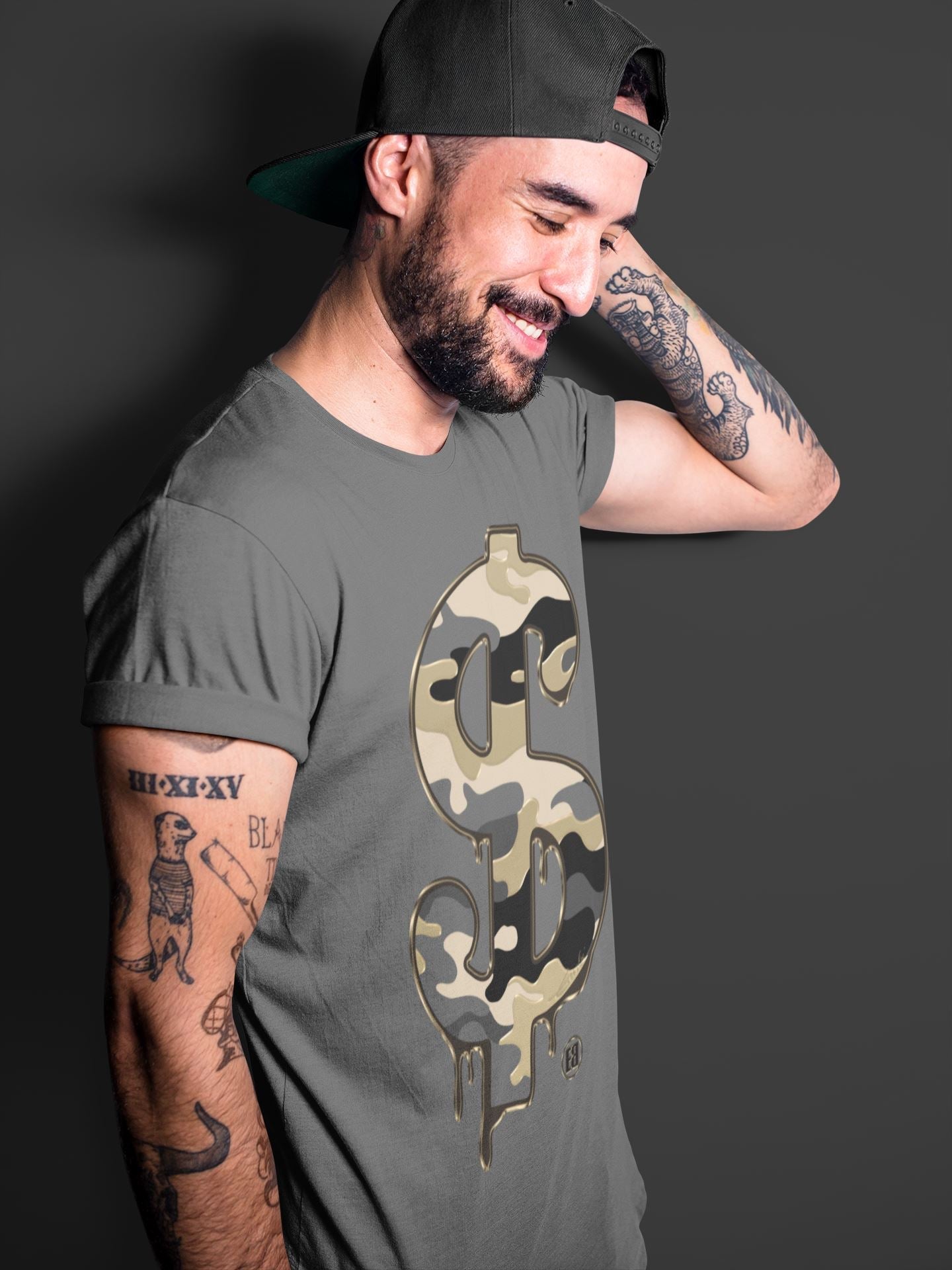Dollar Camo Unisex Sweater – Air Jordan 1 Black Metallic Gold, Sneakers Matching Sweater