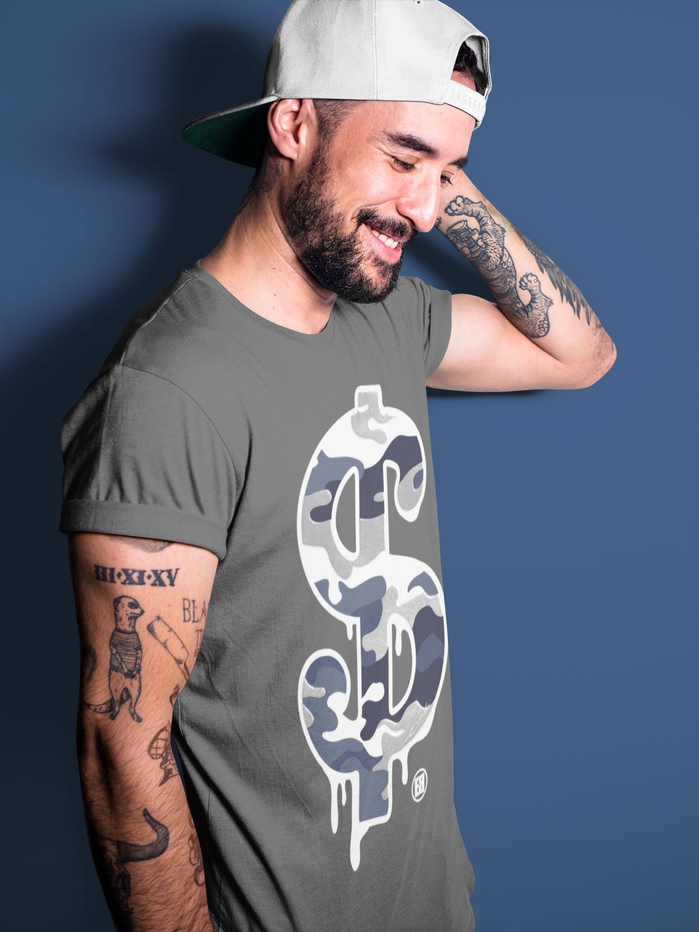 Dollar Camo Unisex Sweater – Air Jordan 1 Midnight Navy, Sneakers Matching Sweater