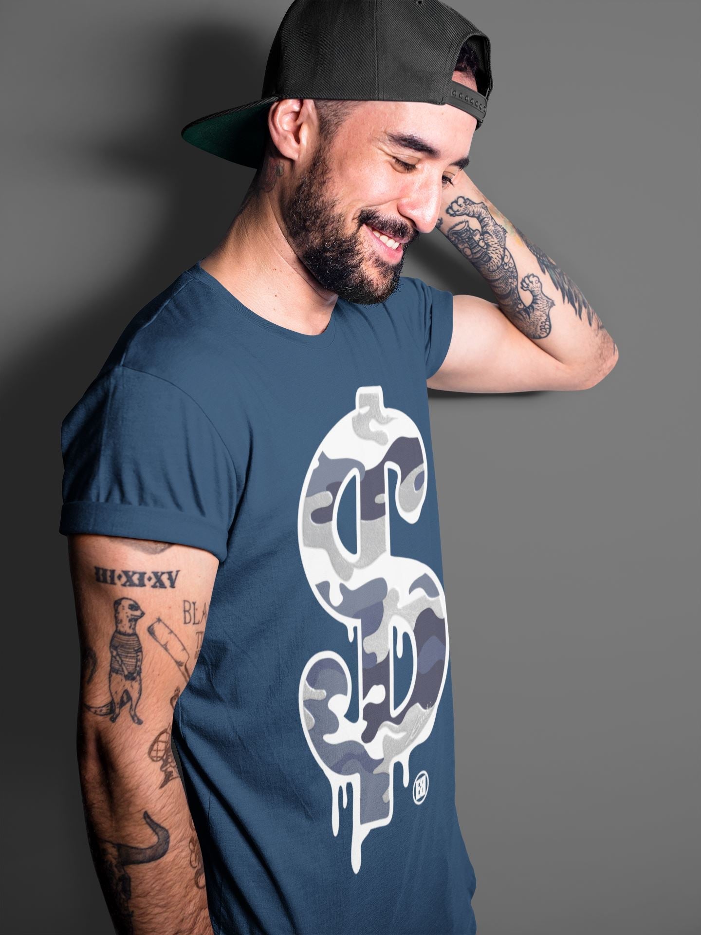Dollar Camo Unisex Sweater – Air Jordan 1 Midnight Navy, Sneakers Matching Sweater