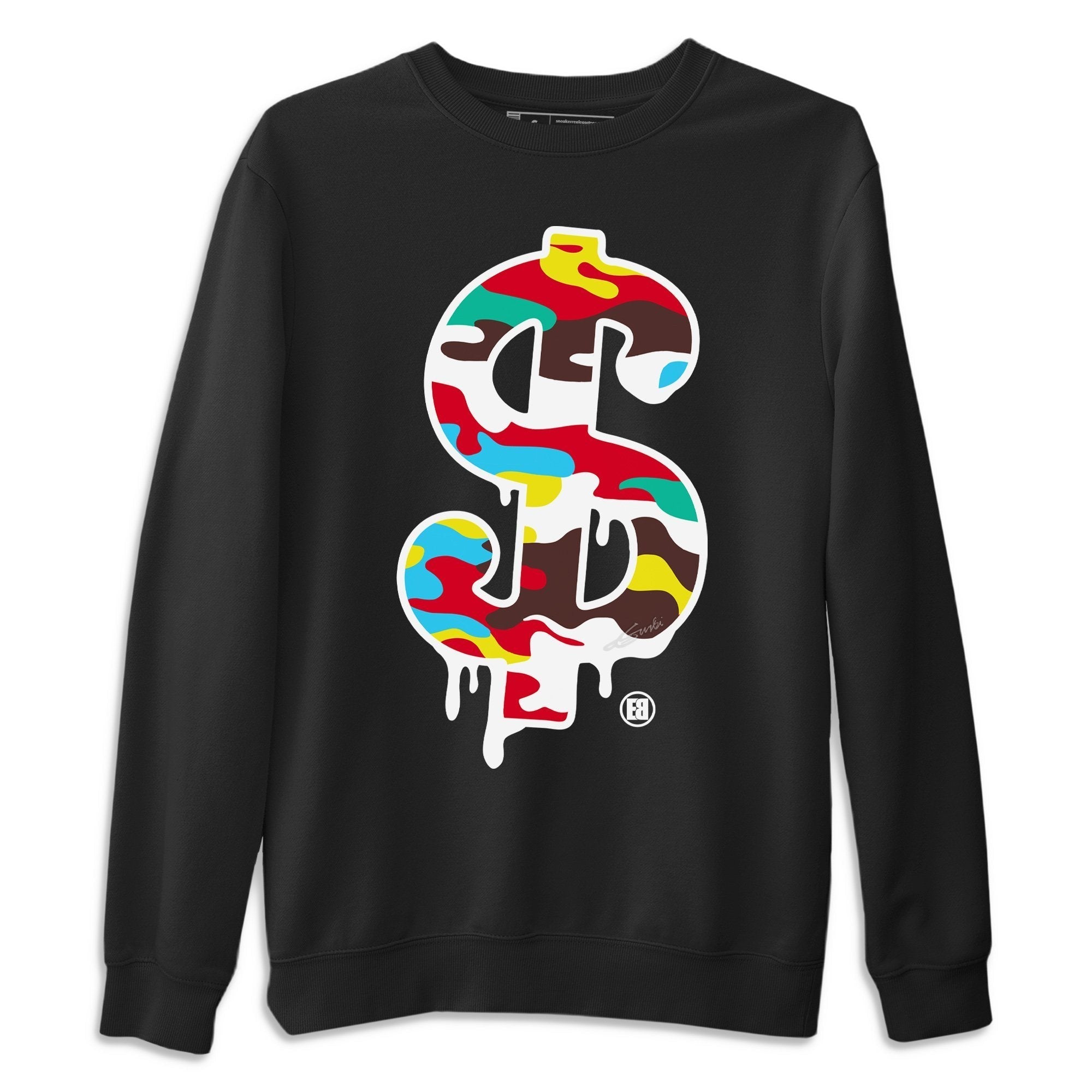 Dollar Camo Unisex Sweater – Dunk Free 99 White, Sneakers Matching Sweater
