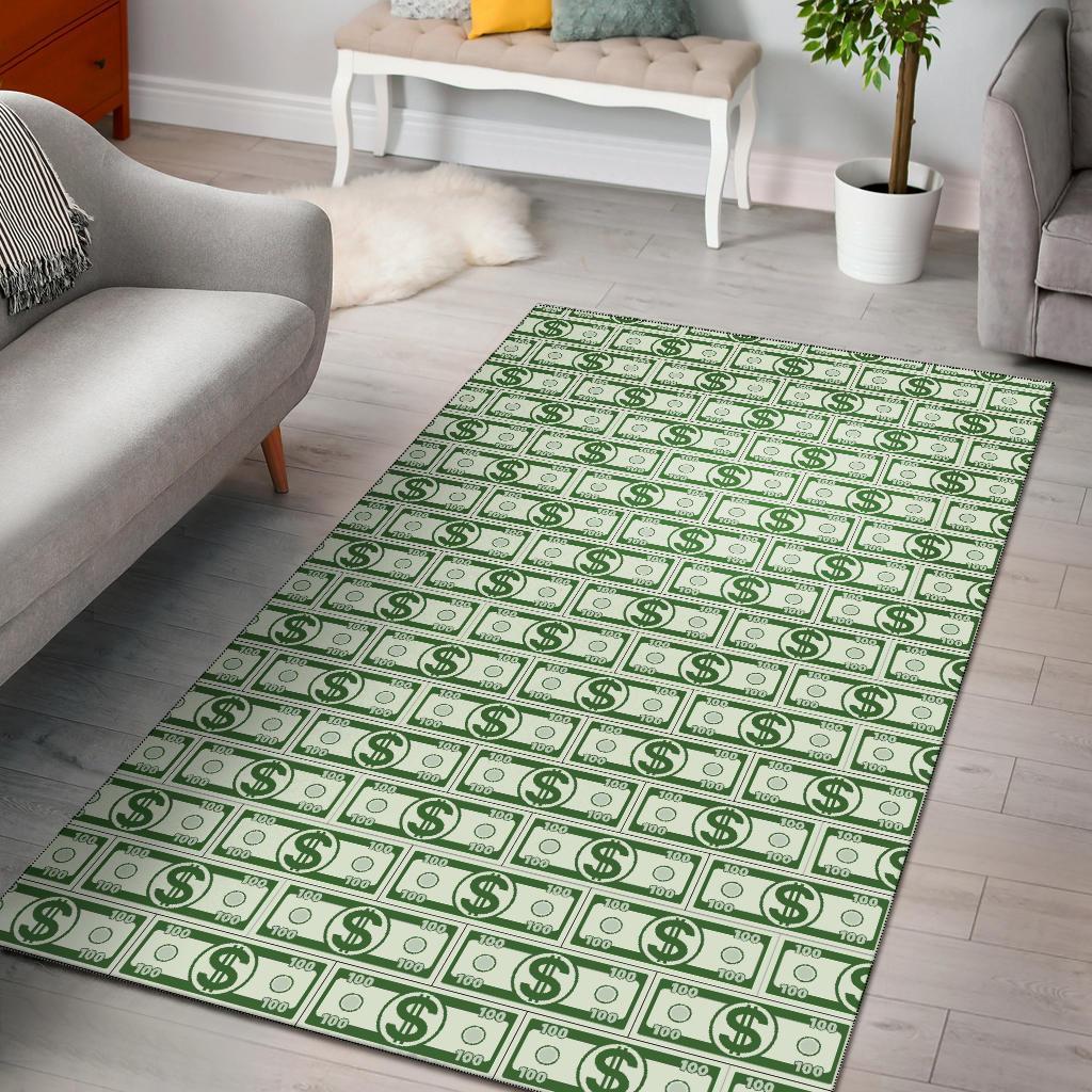 Dollar Money Print Pattern Area Limited Edition Rectangle Rug