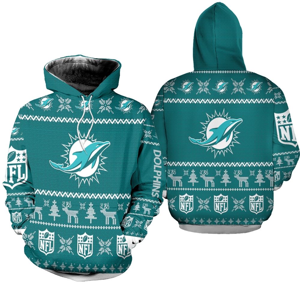 Dolphins Christmas 3D Hoodie