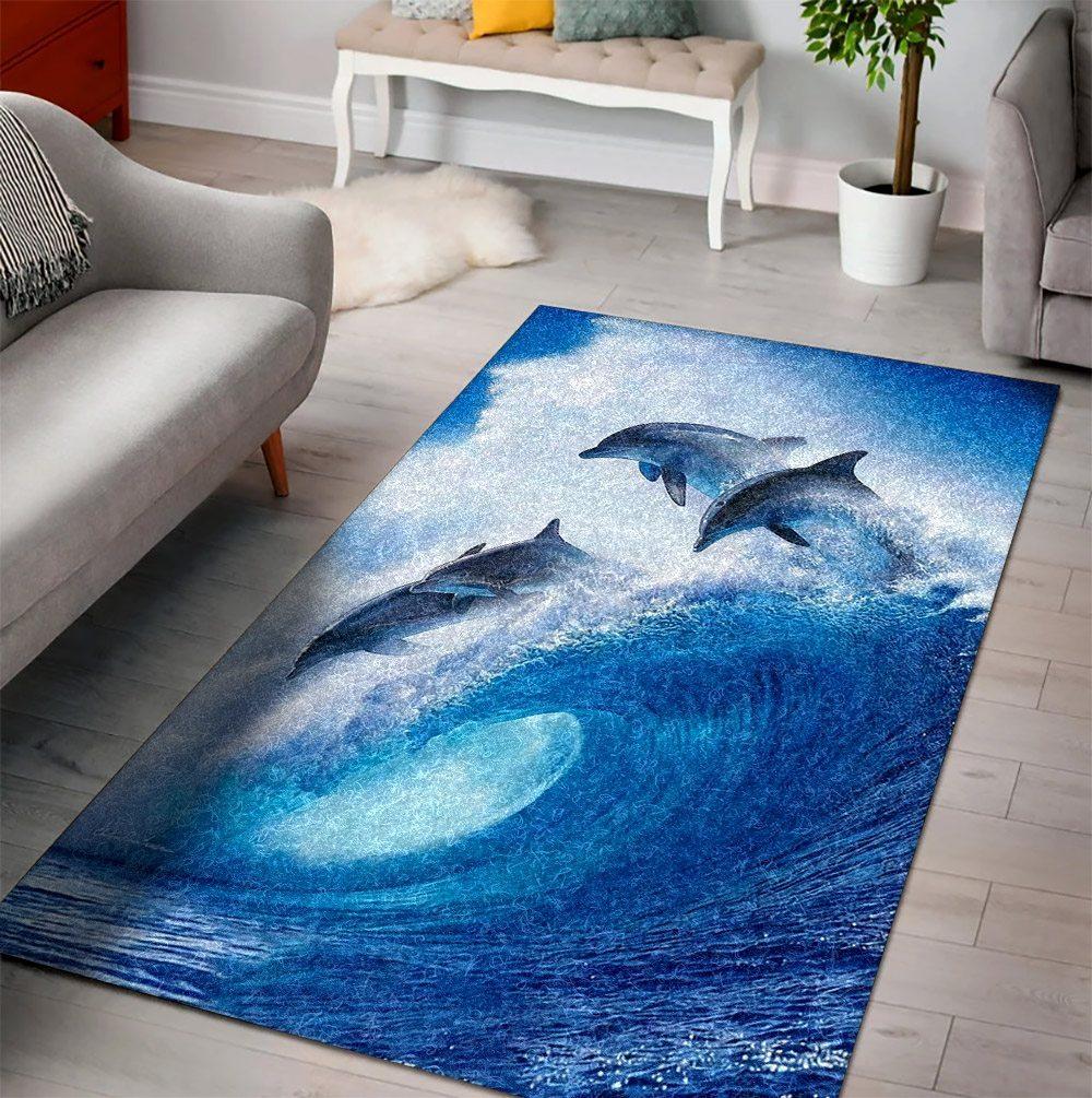Dolphins Rectangle Rug