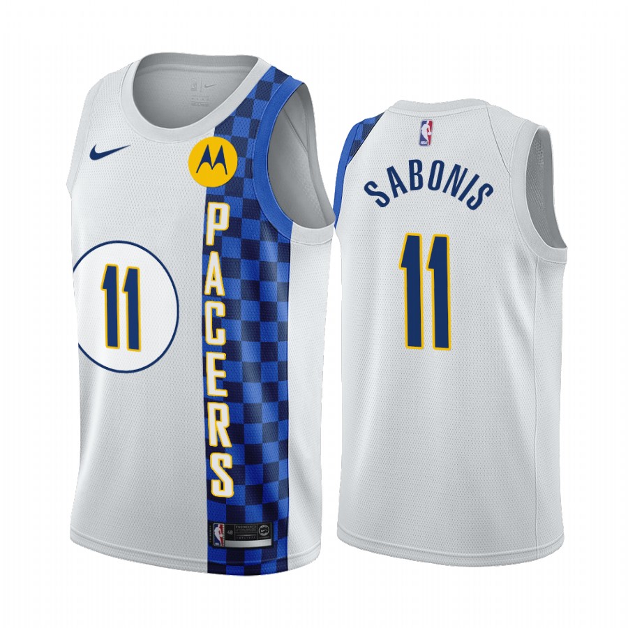 Domantas Sabonis Indiana Pacers 2019-20 White City Jersey