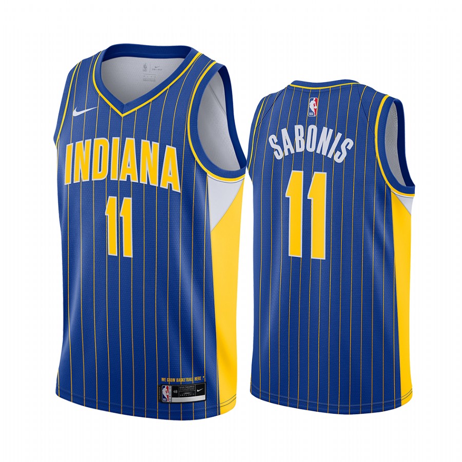 Domantas Sabonis Indiana Pacers 2020-21 Blue City Jersey