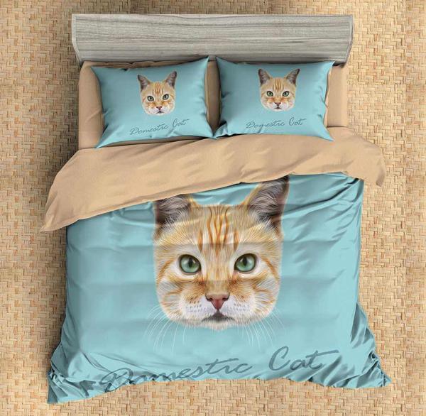 Domestic Cat 3D Customized Duvet Cover Bedding Set