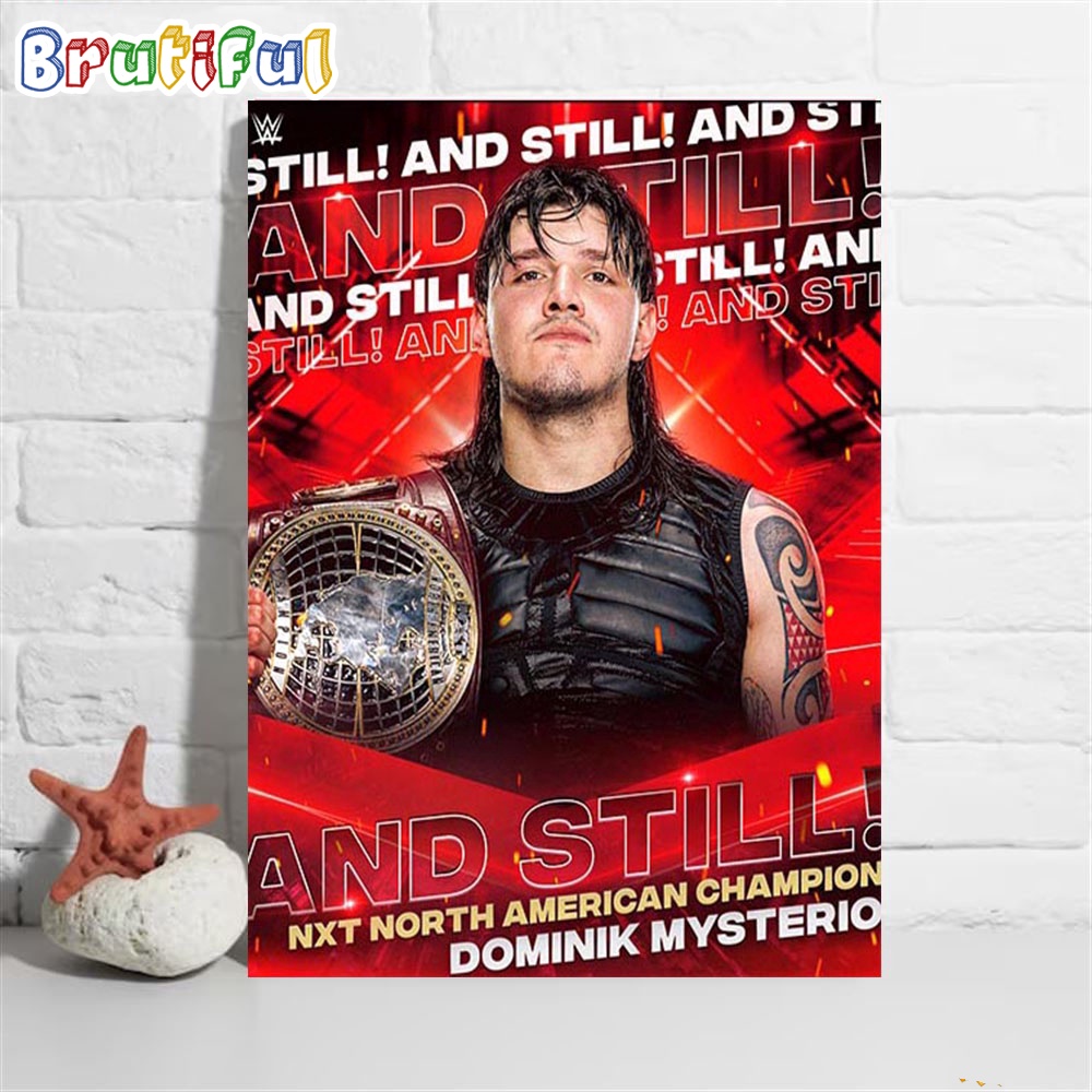 Dominik Mysterio And Still WWE NXT North American Champion Wall Art Poster Canvas