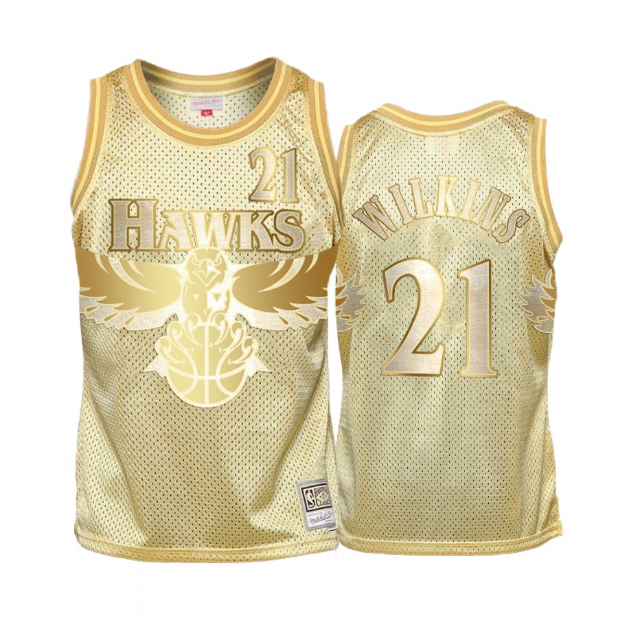 Dominique Wilkins #21 Atlanta Hawks Golden Midas SM Jersey
