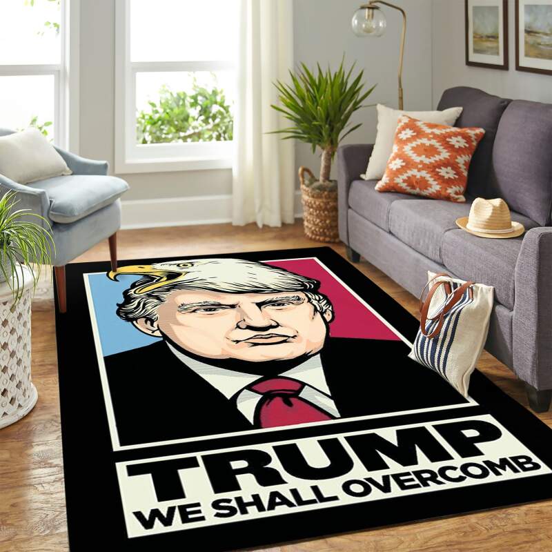 Donald Trump Campaign We Shall Overcomb Carpet Floor Area Rectangle Rug