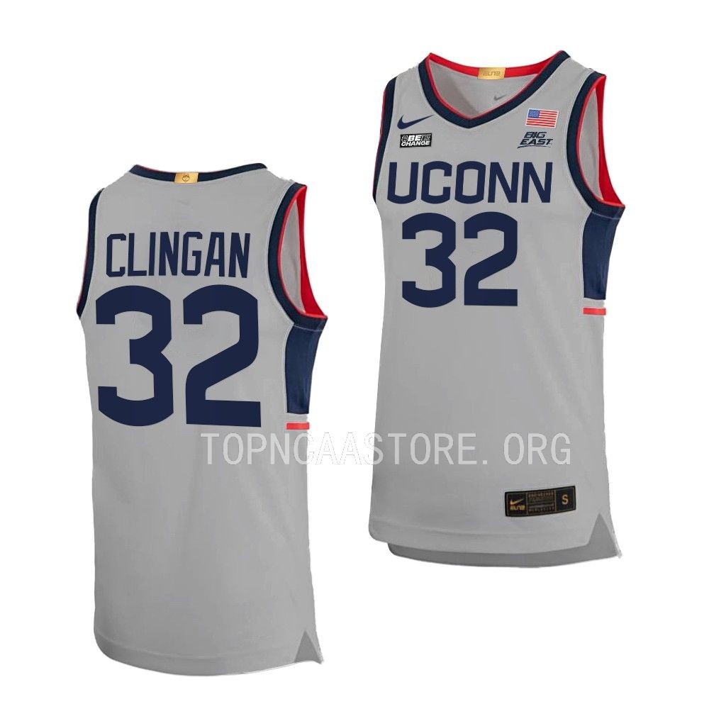 Donovan Clingan #32 UConn Huskies Alternate Limited Jersey Gray