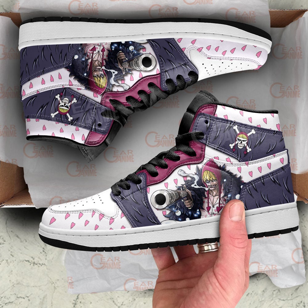Donquixote Rosinante JD1s Sneakers One Piece Anime Shoes Gifts, Air Jordan Hightop