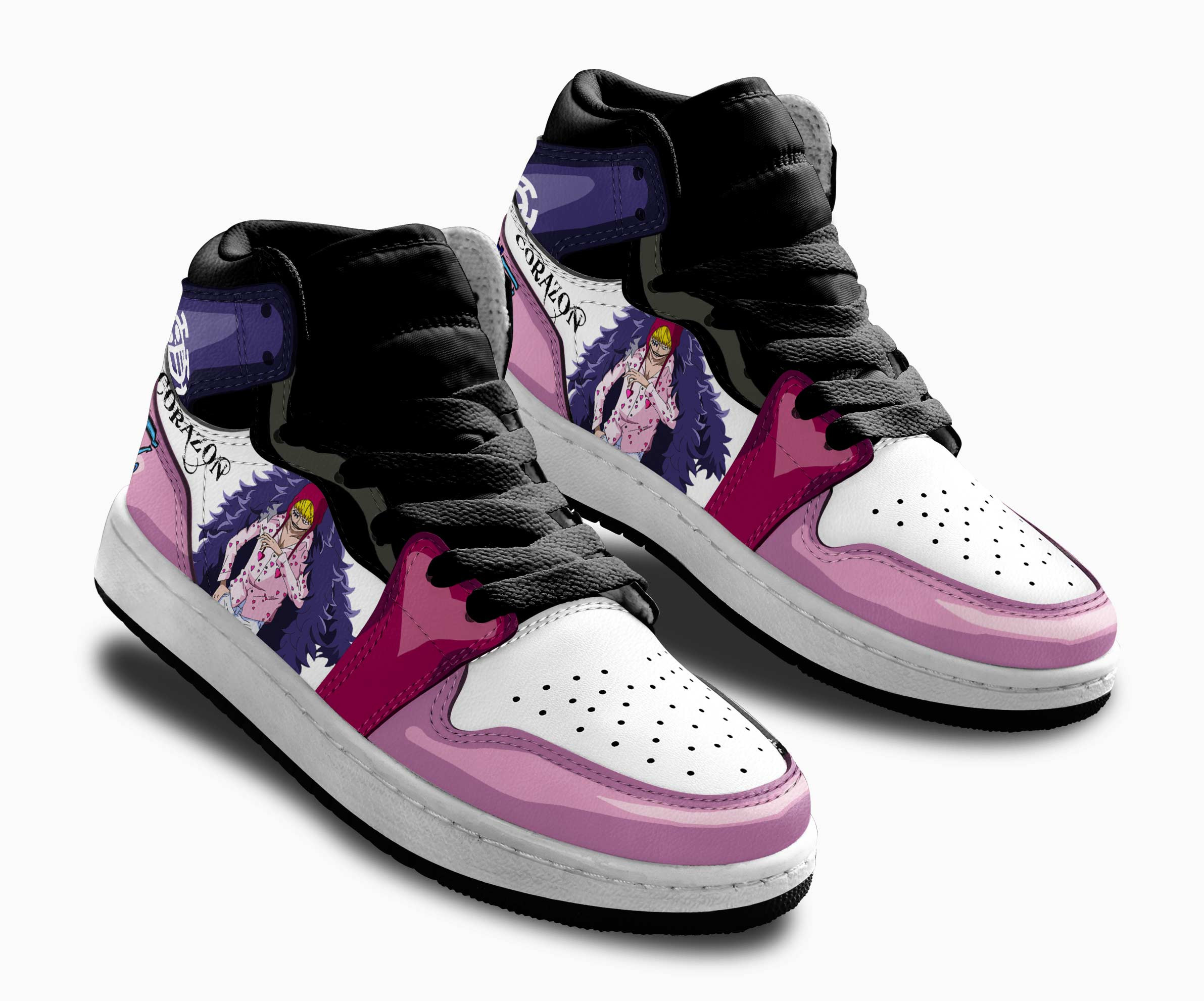 Donquixote Rosinante Kids Sneakers Custom One Piece Anime Shoes For Kids