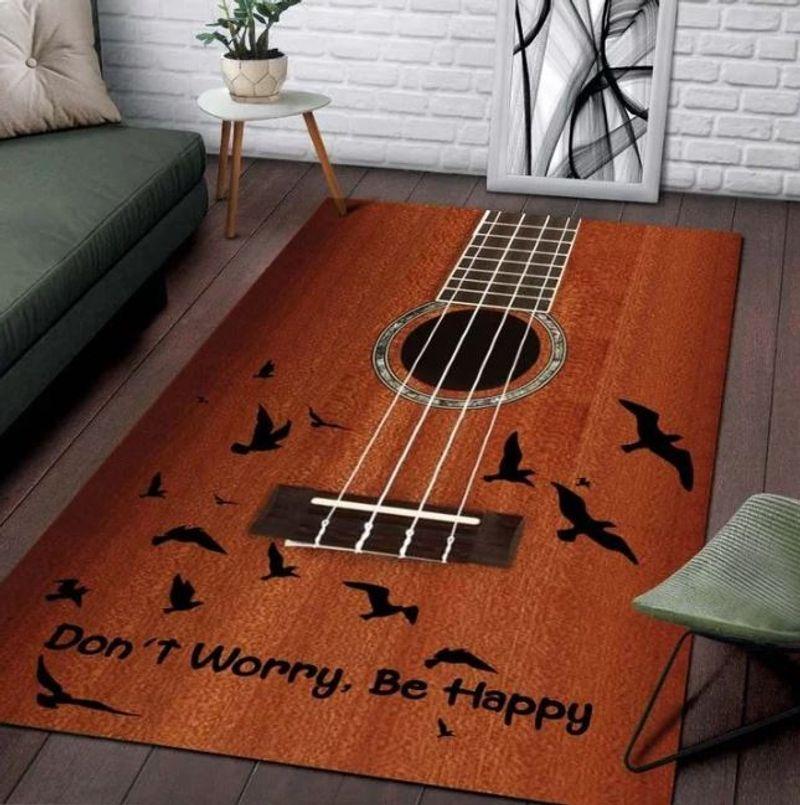 Don’t Worry Be Happy Ukulele Rectangle Limited Edition Rug