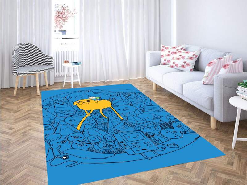 Doodle Adventure Time Carpet Rectangle Rug