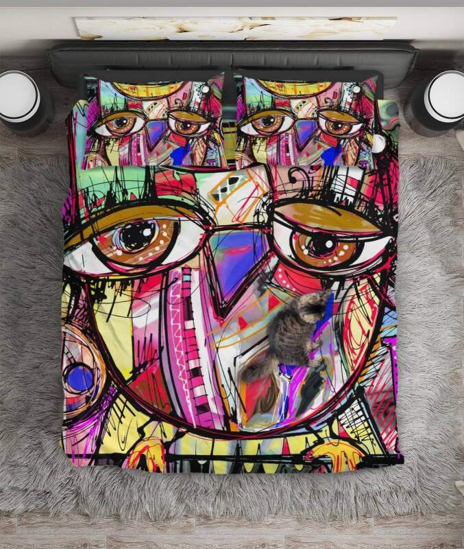 Doodle Owl Digital Artwork Art Hop 3D Customized Duvet Cover Bedding Set
