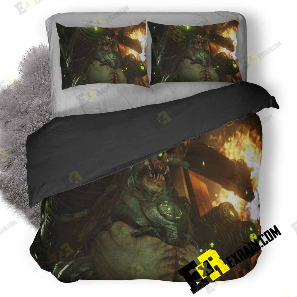 Doom Demon 3D Customized Duvet Cover Bedding Set
