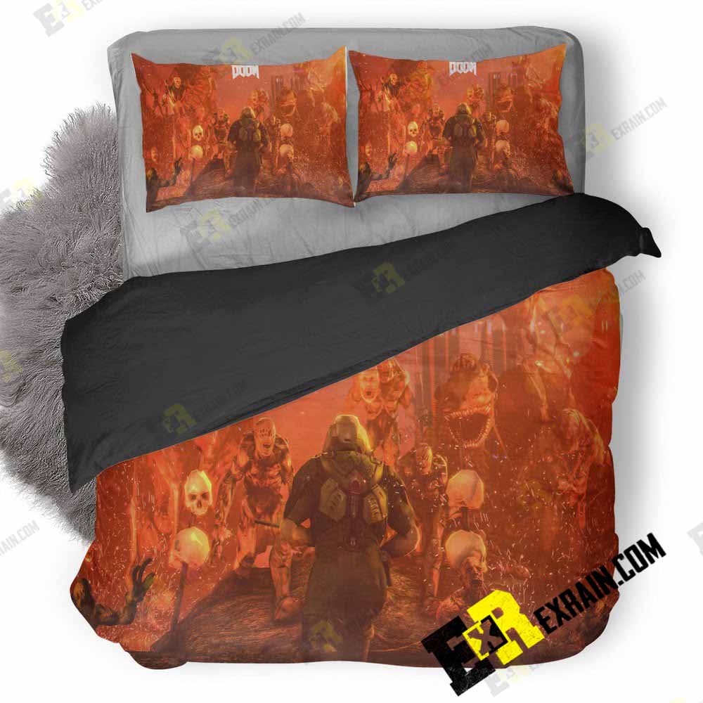 Doom Digital Art Wallpaper 3D Customized Duvet Cover Bedding Set