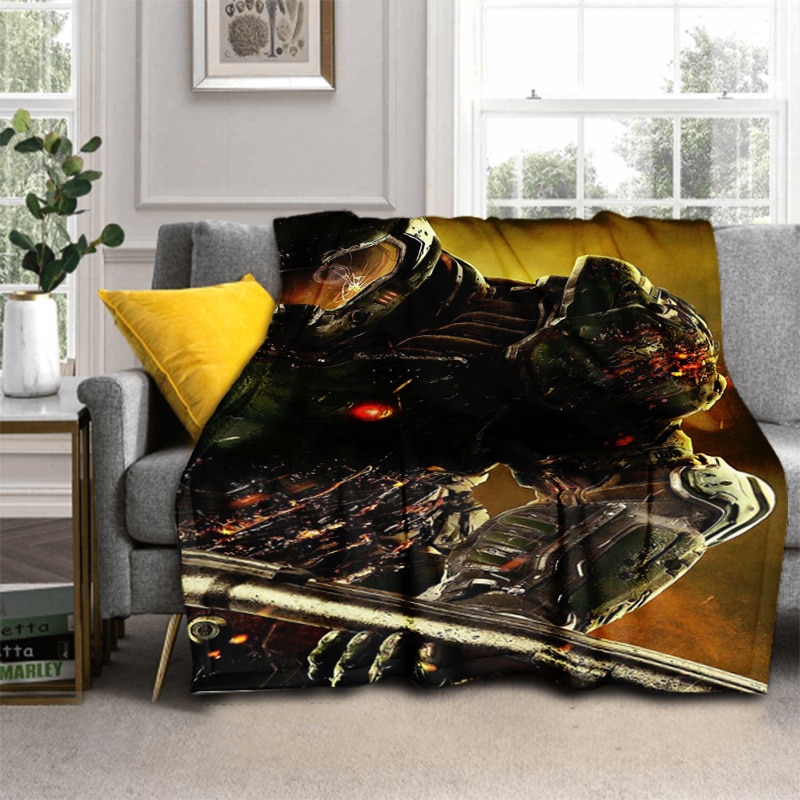 Doom Eternal Gaming Fuzzy Fleece Blanket