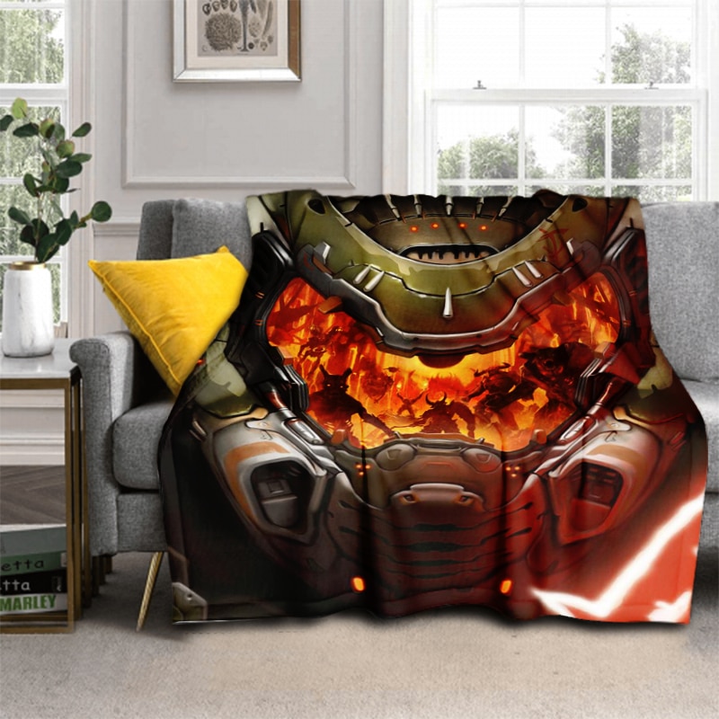 Doom Eternal Gaming Fuzzy Fleece Blanket