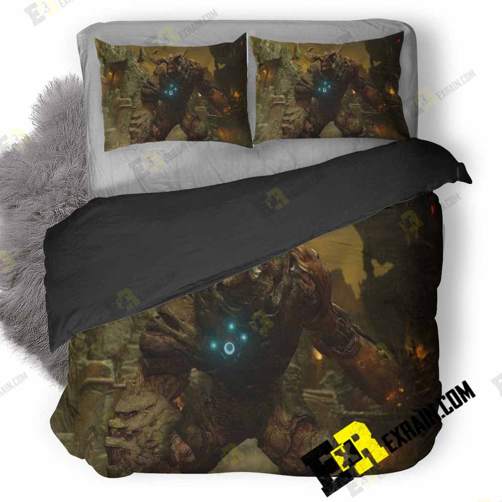 Doom Upcoming Game Pic 3D Customized Duvet Cover Bedding Set