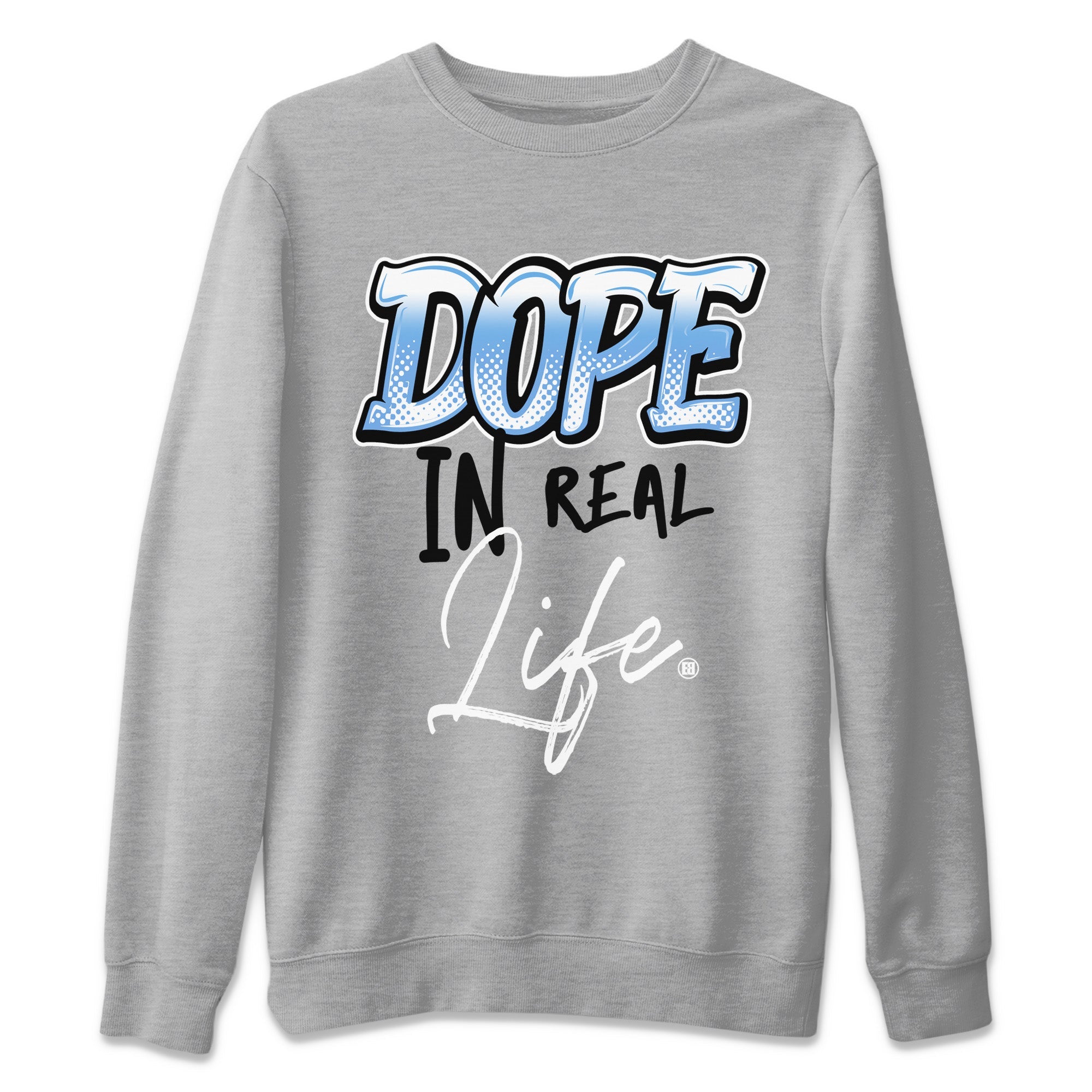 Dope In Real Life Unisex Sweater – Air Jordan 1 University Blue, Sneakers Matching Sweater