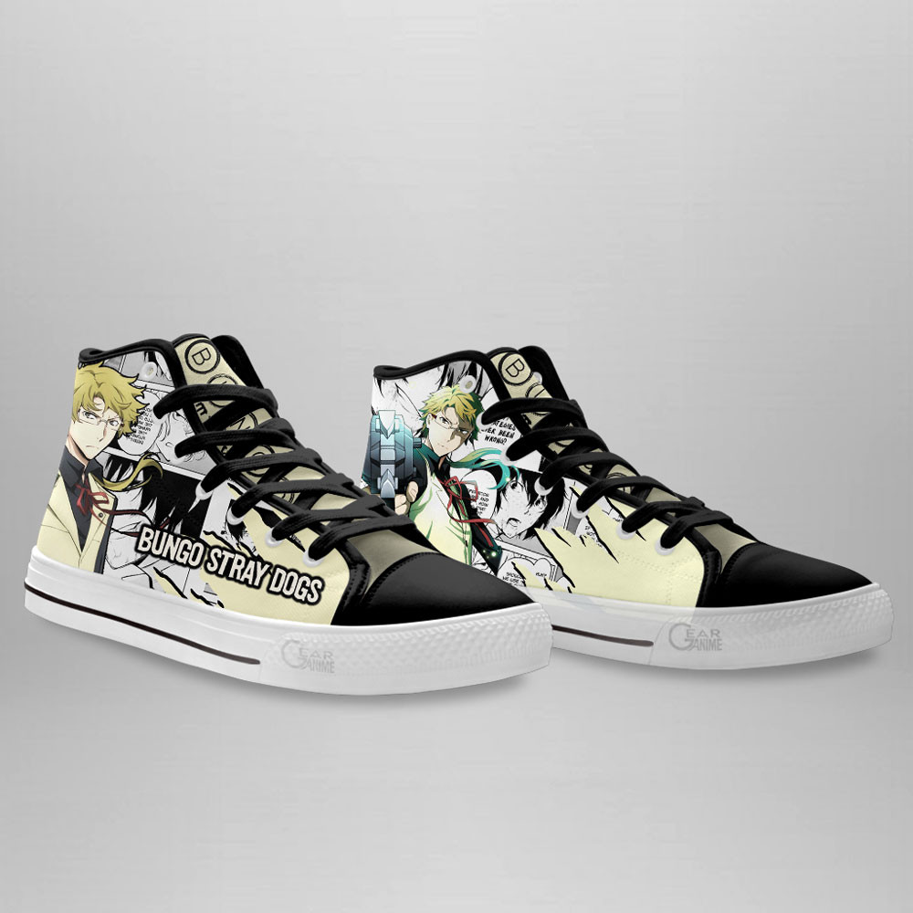 Doppo Kunikida High Top Shoes Bungo Stray Dogs Custom Anime Sneakers