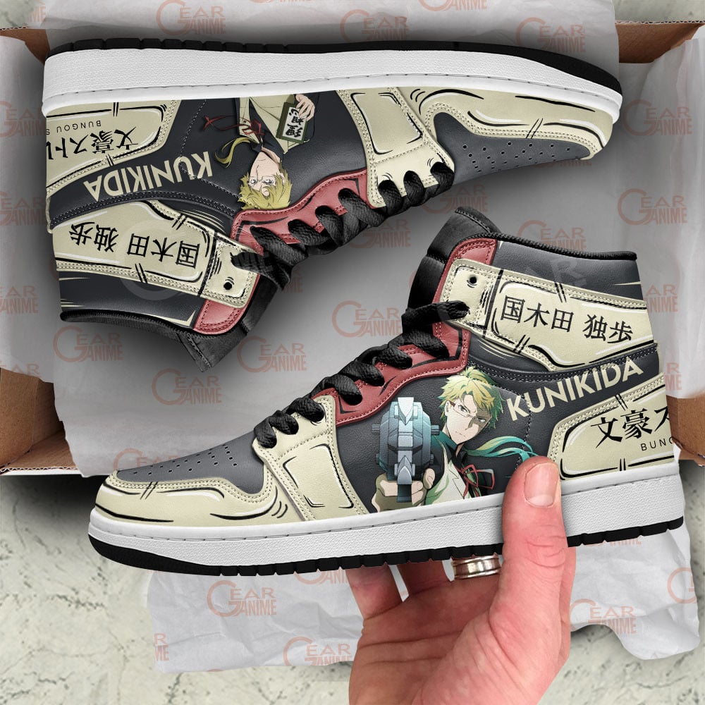 Doppo Kunikida JD1s Sneakers Bungo Stray Dogs Anime Shoes, Air Jordan Hightop