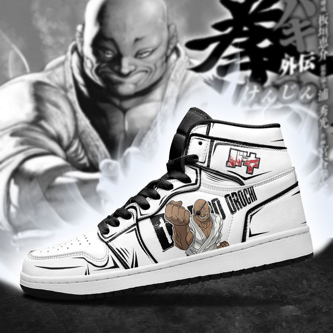 Doppo Orochi Baki Anime 1 High Top Air Jordan Sneaker, Air Jordan Hightop
