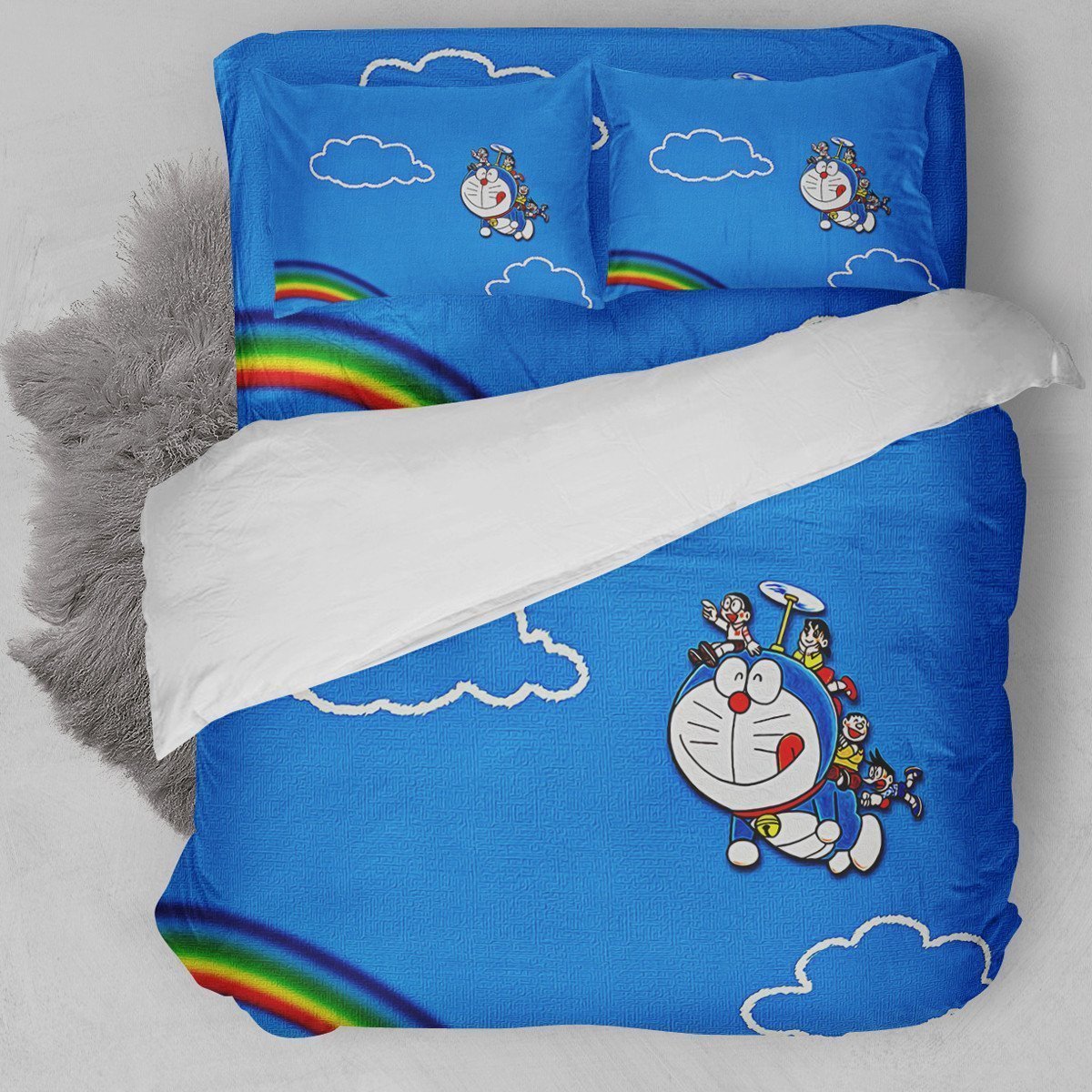Doraemon And Friends Duvet Cover Bedding Set