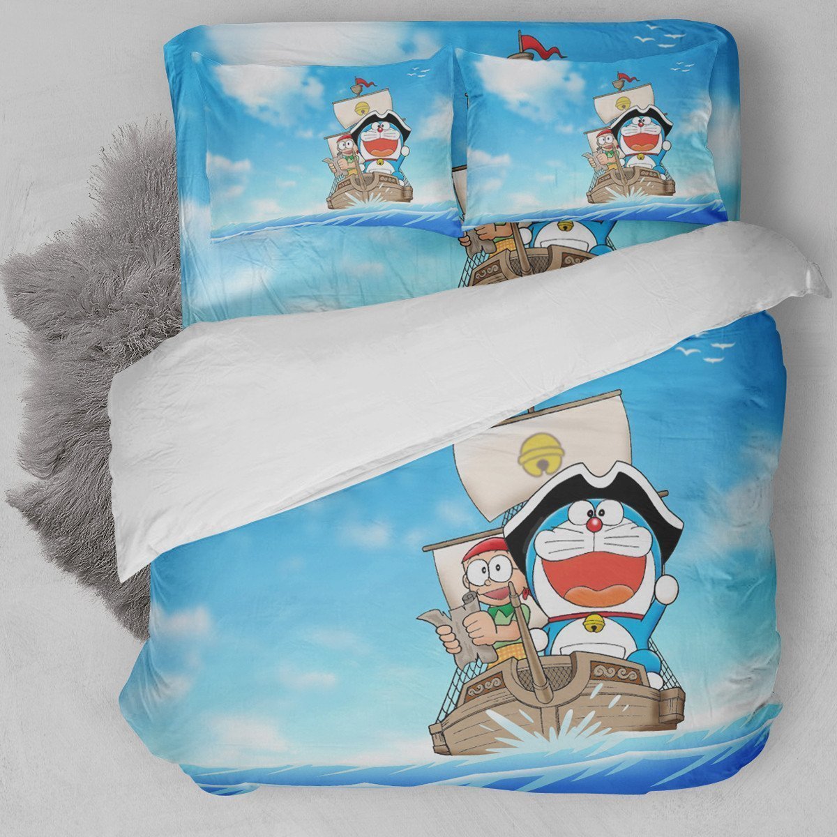 Doraemon Pirate Duvet Cover Bedding Set