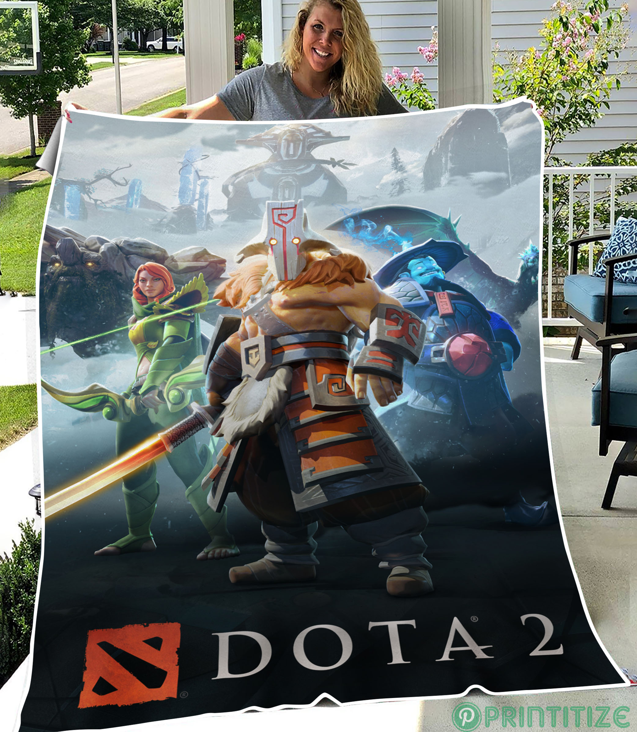 Dota 2 Game Poster Fleece Blanket
